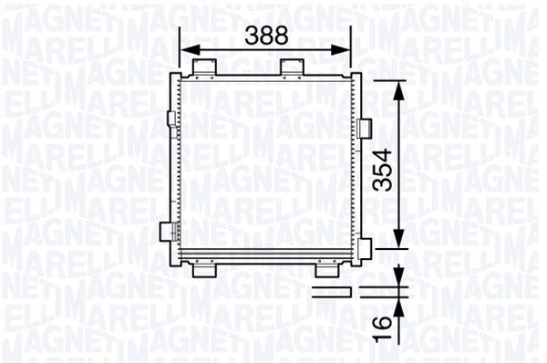 MAGNETI MARELLI kondensatorius, oro kondicionierius 350203695000